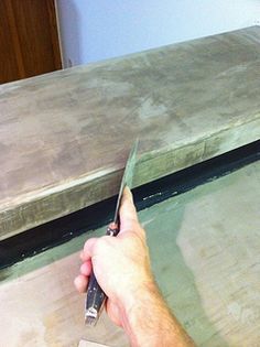 covering laminate countertops with a layer of concrete inexpensive upgrade if it works - Inexpensive Kitchen Countertop Ideas covering laminate countertops with a layer of concrete inexpensive upgrade if it works - Inexpensive Kitchen Countertop Ideas