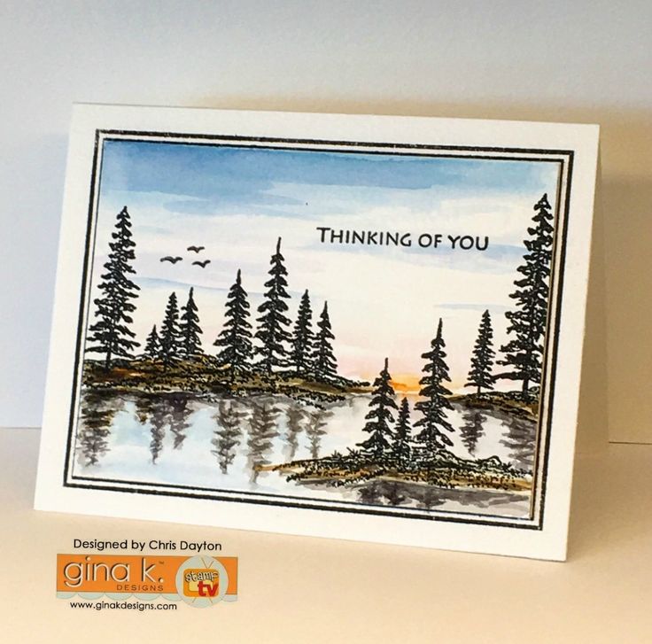 Card Making Ideas Gina K Part - 45: Framescape - Winter Trees, Gina K Designs, Illustrated By Theresa Momber