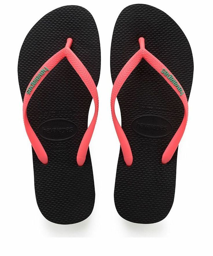 Havaianas Slim Women Logo Pop Up Flip Flop Sandals Blue Pink Black Coral Ad Flip Logo P