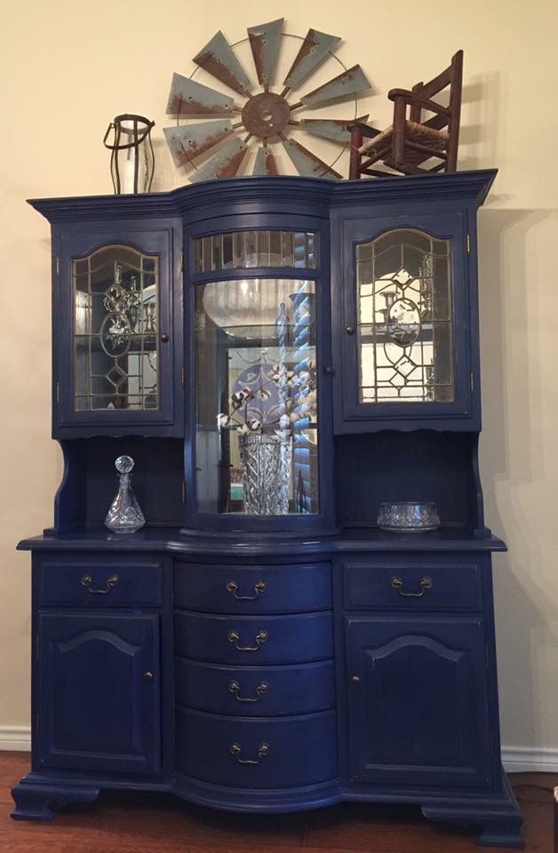 Floral Blue And Pink Flowers Dresser Painted Furniture Shabby Chic