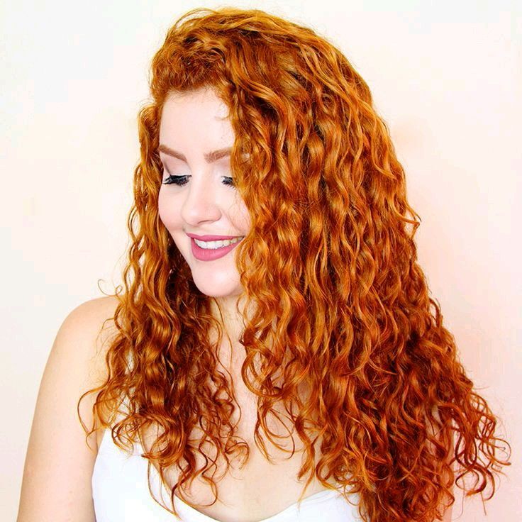 Curly redhead screaming messy