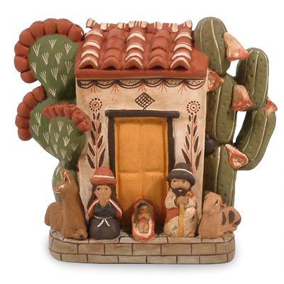 novica alberto aparicio canchari christmas at home 8 piece ceramic christmas nativity sets