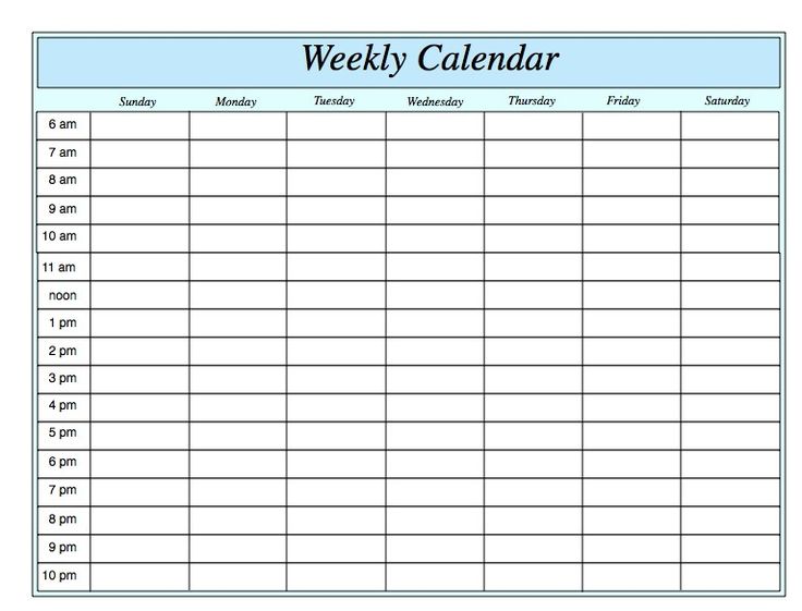 12 week blank calenda printable weekly planner template weekly