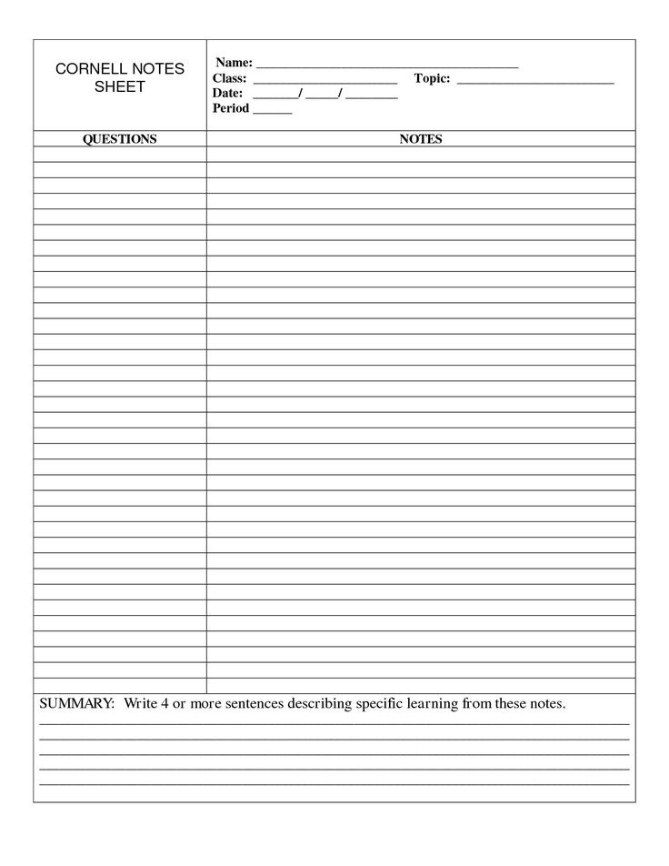 school note templates