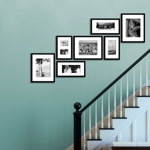 17 Best Photo Wall Ideas Images On Pinterest Of Frames Family Photos Display Along The Staircase On Blue Wall Personalize Your Interior E By