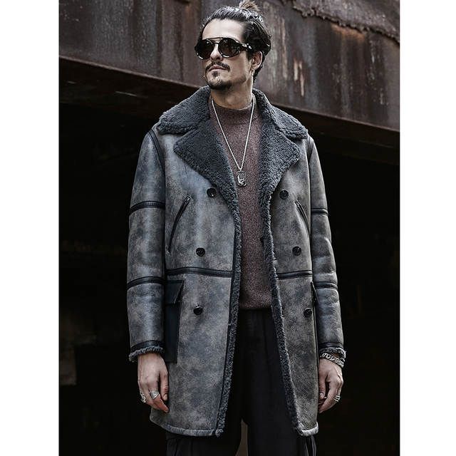 Online Shop 2019 Yeni Shearling Coat Erkek Gri B3 Bombaci Ceket Deri Ceket Erkek Kislik Mont Uzun Kurk Ceket Trenckot Aliexpress Deri Ceket Kurk Ceket Mont