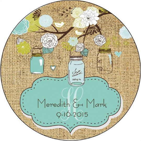 Return Address Labels, Round Address Label, Mason Jars, Personalized Address Labels, C… | Return ...