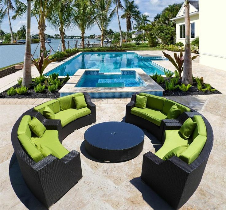 Giant Solange Round Outdoor Wicker Sectional Sofa Patio Furniture Giant Solange Round Outdoor Wicker Sectional Sofa Patio Furniture In Many Colors For The Home Pinterest Patios Entertaining And Armoires