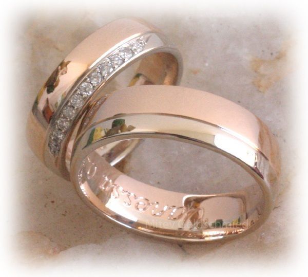 Metal: white and rose gold (bi metal) Width: 6,0 mm Thickness: 1,8 mm Profile: s… Metal: white and rose gold (bi metal) Width: 6,0 mm Thickness: 1,8 mm Profile: s…