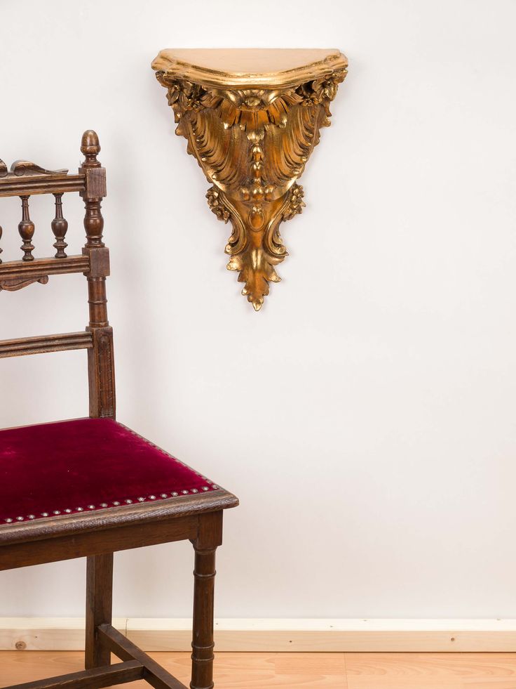 Konsole Wandkonsole Regal Wandregal Wandboard Goldfarben Barock Antik-Stil