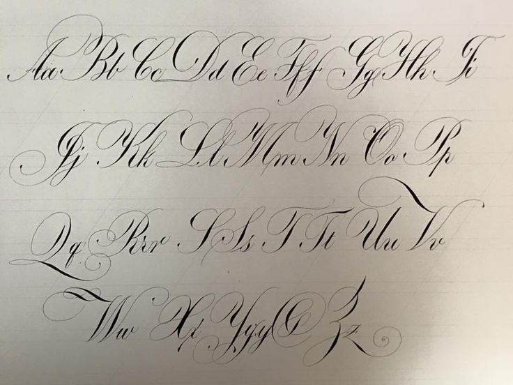 Copperplate Calligraphy Lettering Alphabet Fonts Calligraphy Alphabet