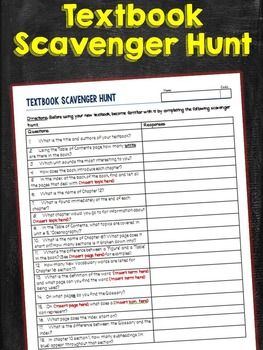 Homework help scavenger hunt