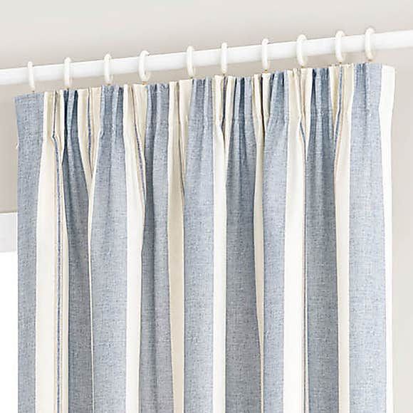 Padstow Blue Pencil Pleat Curtains Dunelm Striped Light Padstow Blue Pencil Pleat Curtains, Striped Nautical Curtains
