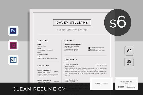 Resume/CV by UX-group on @creativemarket Professional printable resume / cv cover letter template examples creative design and great covers, perfect in modern and stylish corporate business design. Modern, simple, clean, minimal and feminine style. Ready to print us letter and a4 layout inspiration to grab some ideas. In psd, indd, docs, ms word file format. #resume #cv #template #professional #word #modern #creative #design