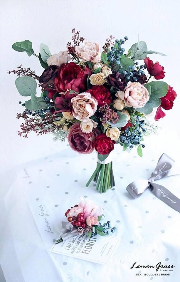 Fake Wedding Flowers Cost In 2019 Red Bouquet Wedding Flower