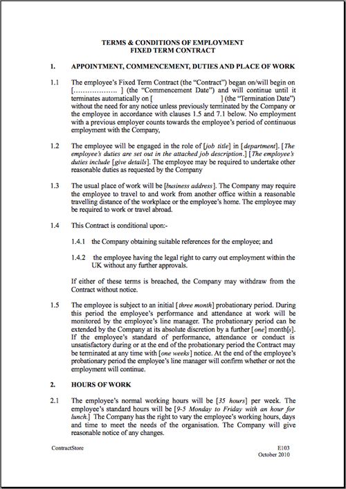 fixed short term employment contract template nursing note templates
