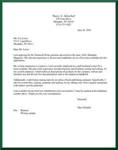 sample cover letter format