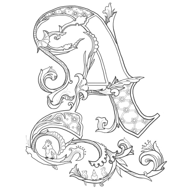 24 best illuminated letters images on Pinterest Illuminated - best of medieval alphabet coloring pages 24 best illuminated letters images on Pinterest Illuminated - best of medieval alphabet coloring pages