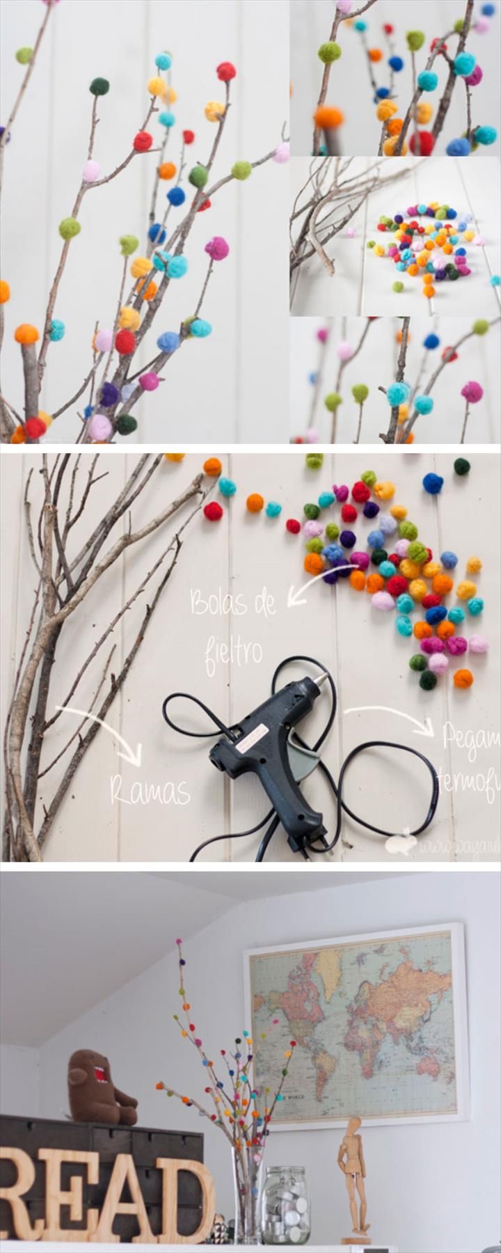DIY Pom-Pom Tree – 65 DIY Mother’s-day Craft – Cheerful & Easy To Do Ideas DIY Pom-Pom Tree – 65 DIY Mother’s-day Craft – Cheerful & Easy To Do Ideas