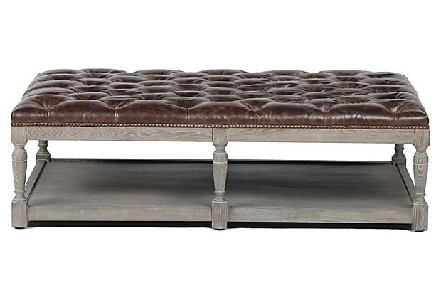 This Is The Perfect Ottoman Coffee Table Tufted Leather Good For This Is The Perfect Ottoman Coffee Table Tufted Leather Good For Resting Feet Shelf Beneath Storing Objects Trays Etc