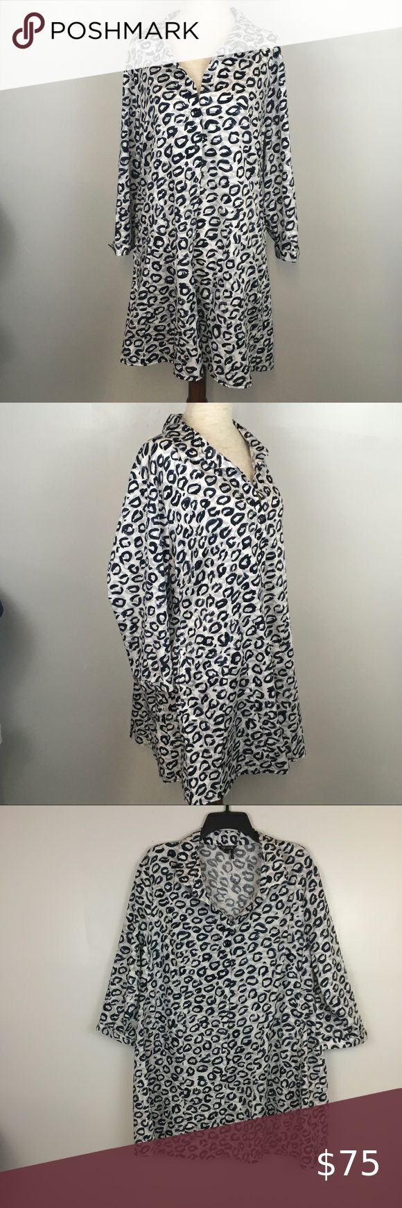 NIC & ZOE Womens Leopard Kisses Shirt Jacket Dress Shirt NIC & ZOE Womens Leopard Kisses Shirt Jacket Dress Shirt