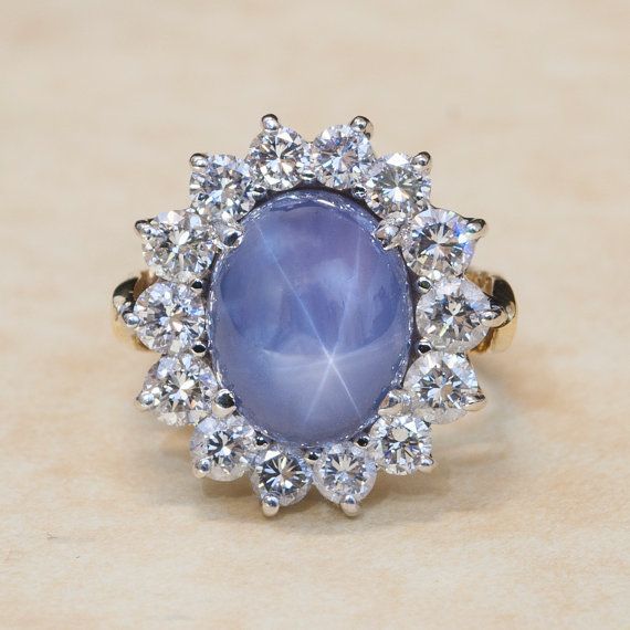 Vintage 18k Yellow And White Gold Diamond Blue Star Sapphire Ring On 14 500 00 Jewelry - Vintage Star Sapphire Pendant Vintage 18k Yellow And White Gold Diamond Blue Star Sapphire Ring On 14 500 00 Jewelry - Vintage Star Sapphire Pendant