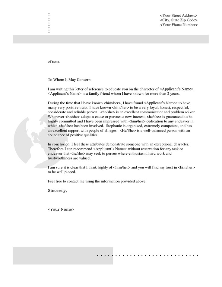 sample letter of recommendation for nurse