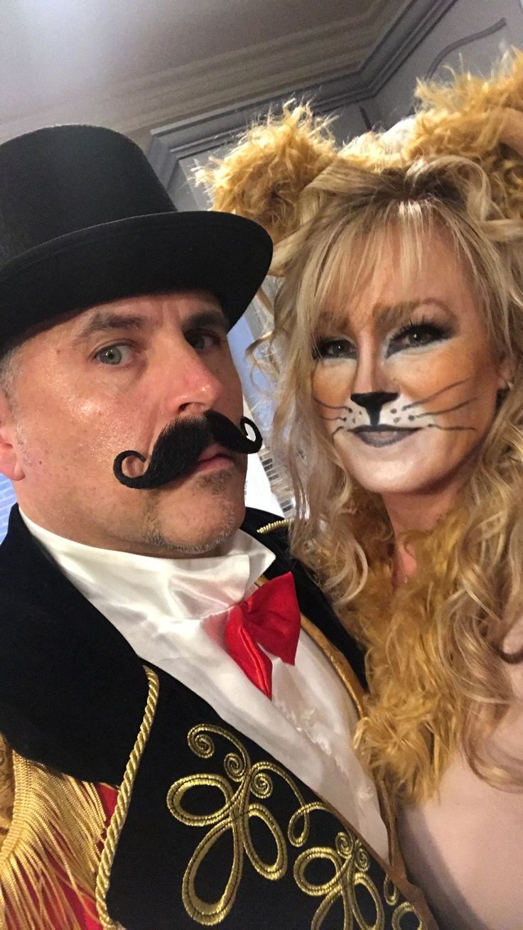 Lion & Lion tamer Halloween Halloween face makeup, Halloween