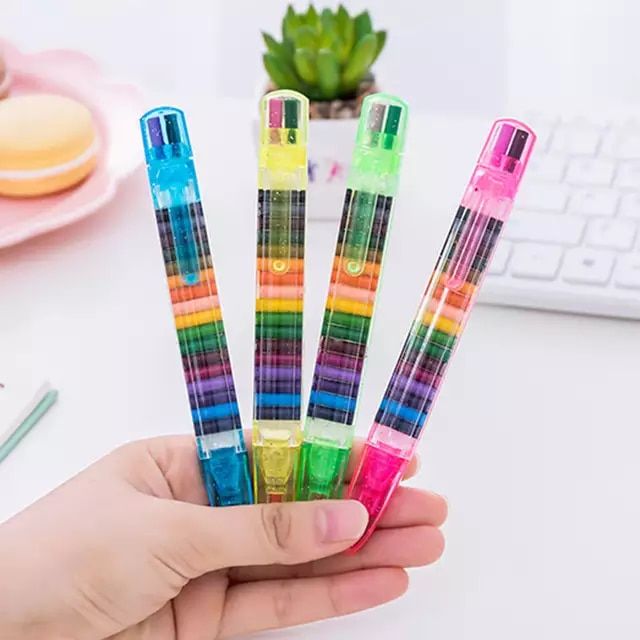 Stacker Dessin Crayons de couleur Pen Graffiti Huile Pastel Crayon pour enfants 2pcs
