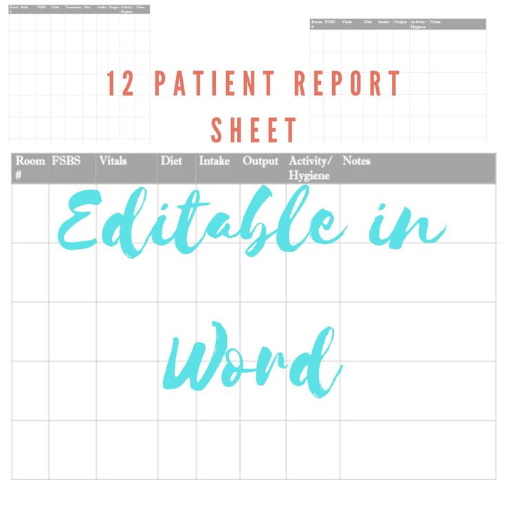 Pin on Nursing Report Sheets Pin on Nursing Report Sheets