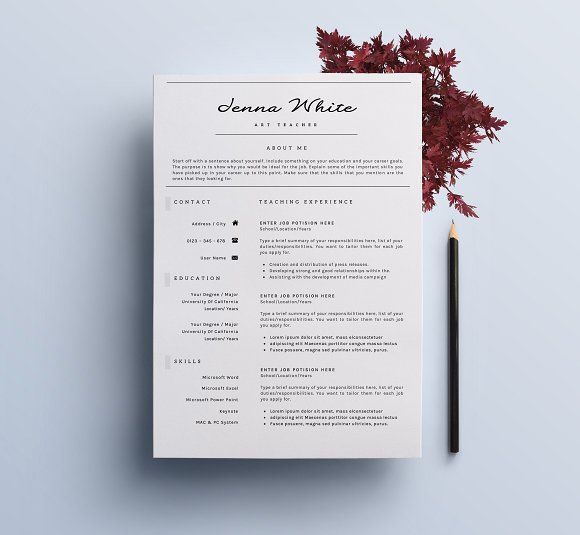Professional Resume / Elegant CV-7 by SignatureResume on @creativemarket Professional printable resume / cv cover letter template examples creative design and great covers, perfect in modern and stylish corporate business design. Modern, simple, clean, minimal and feminine style. Ready to print us letter and a4 layout inspiration to grab some ideas. In psd, indd, docs, ms word file format. #resume #cv #template #professional #word #modern #creative #design