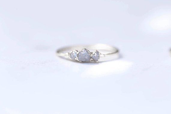 September Birthstone Ring Gold Ring Raw Sapphire Ring Raw Stone Raw Crystal Ring Delicate Ring Sapphire Engagement Ring Dainty Ring