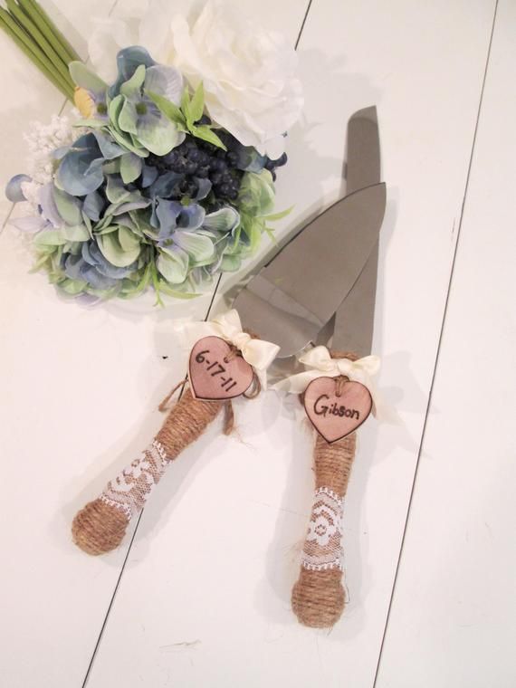 personalized cake knife set