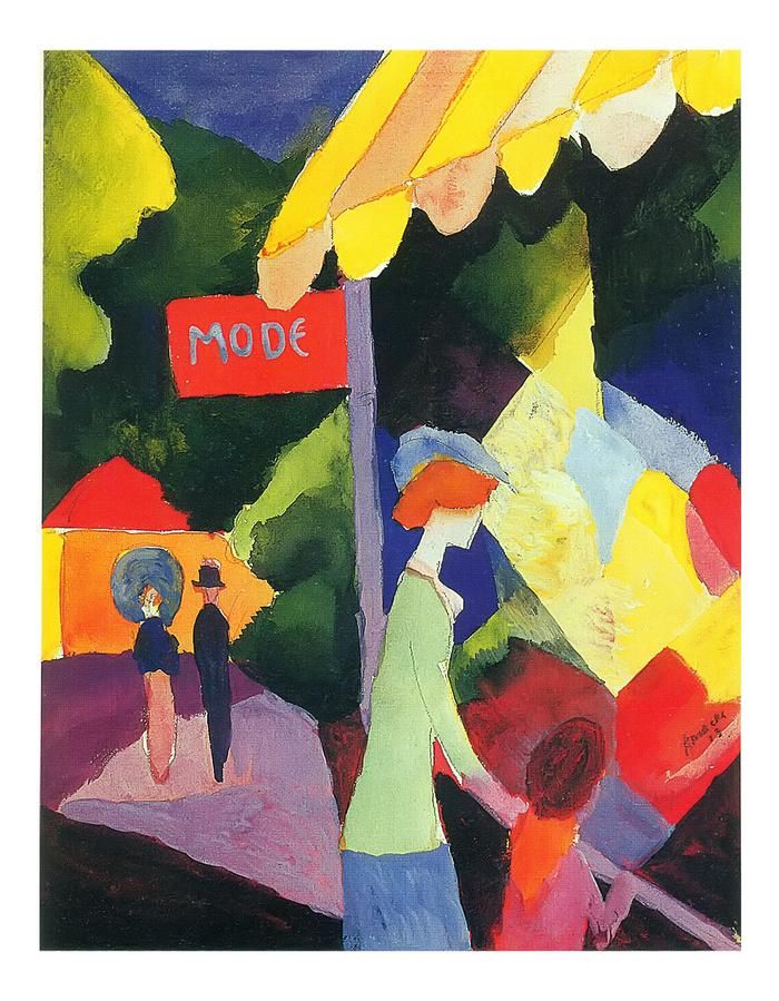 Bright house by August Macke Giclee Fine Art Print Reproduction on Canvas