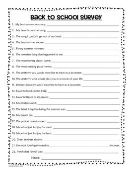 survey examples for students