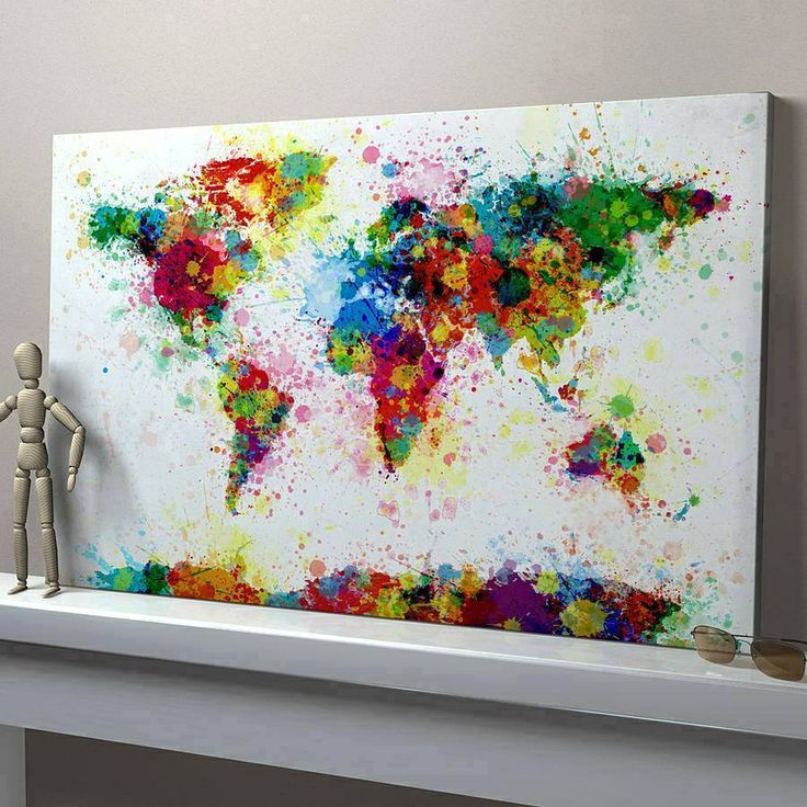 17 best world maps images on Pinterest World maps, Water colors - new world map canvas picture 17 best world maps images on Pinterest World maps, Water colors - new world map canvas picture
