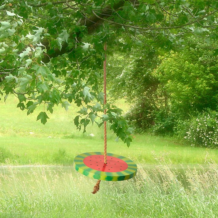 Hand-Painted Watermelon Swing with Rope #Affiliate #Painted, #Hand, #