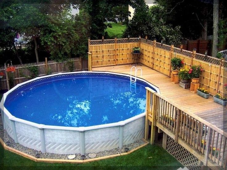 Stunning Ground Pool Design Ideas For Your Backyard Hoomcode Swimming Landscaping Decks Above Above Ground Pool Landscaping, Above Ground Swimming Pool Design Ideas