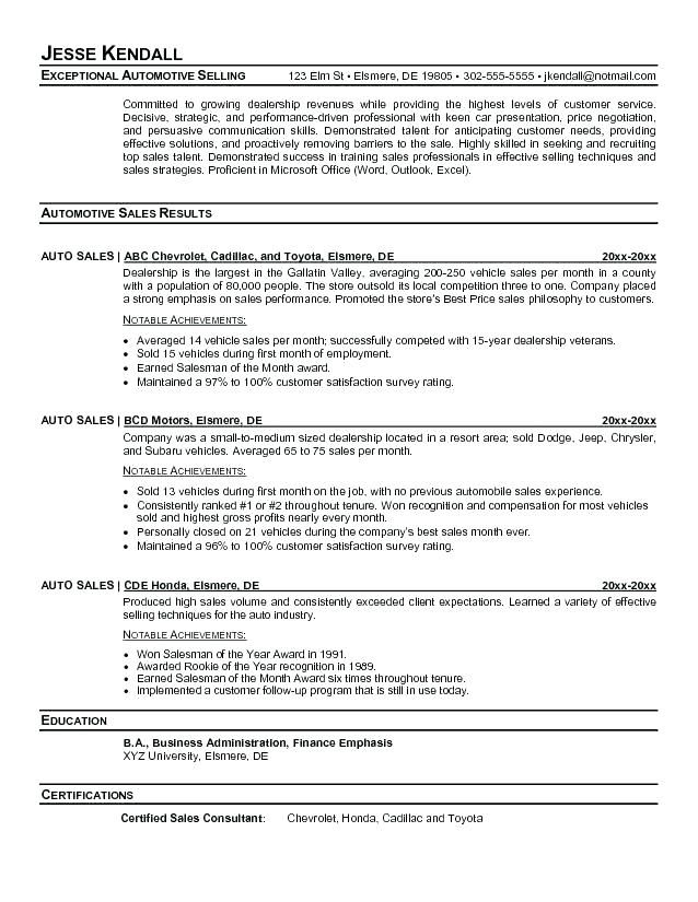 c a r 4 resume examples sample resume resume resume examples car sales resume sample