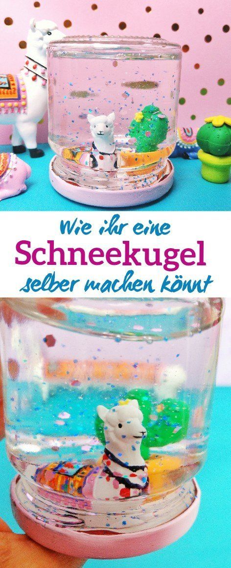 DIY Schneekugel - einfache und schnelle Schritt für Schritt Anleitung