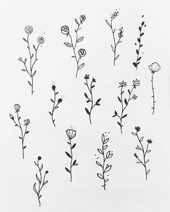 55 Simple Small Flowers Tattoos Drawing Tattoos Ideas For Women ...