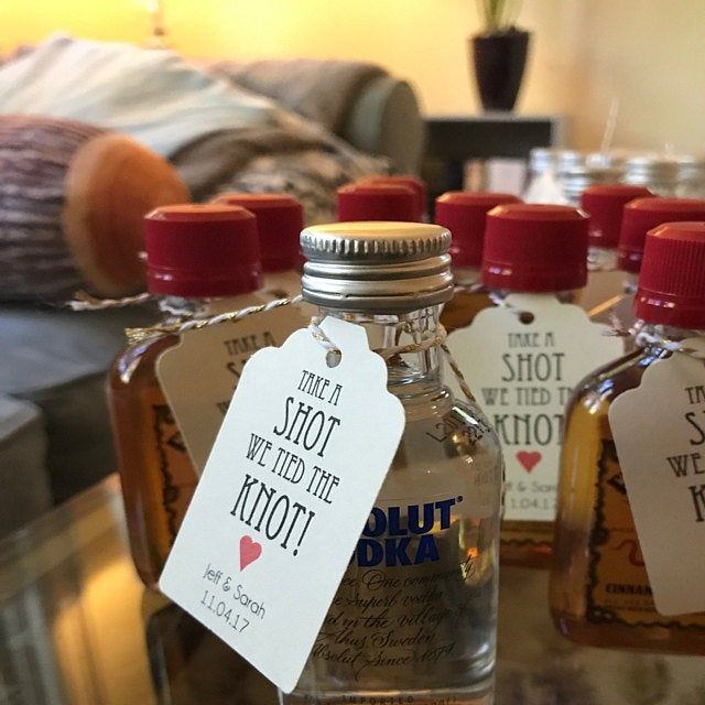 Set of 25 CUSTOMIZABLE Take a Shot We Tied The Knot Favor Tag | Etsy | We tied the knot, Favor ...