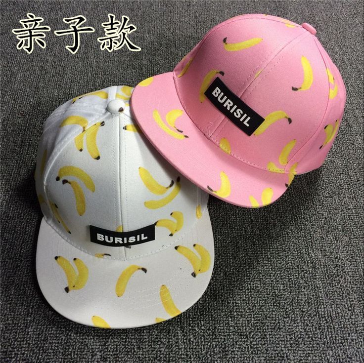 kids ananas baseball cap snapback casquette hat gorras Fruit series boy girl Printed banana c...