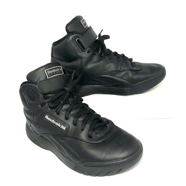 all black high top reebok classics