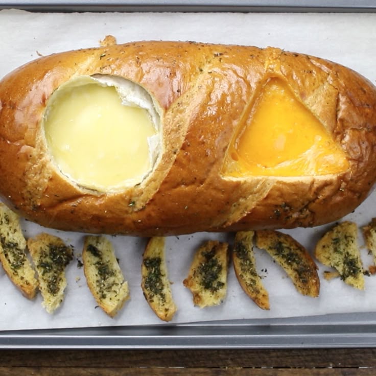 Two Cheese Bread Bowl – Flavorful, fondue-like camembert and cheddar cheese ba… Two Cheese Bread Bowl – Flavorful, fondue-like camembert and cheddar cheese ba…