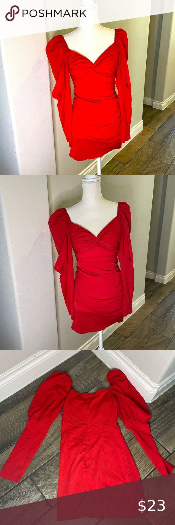 Red off the shoulder dress pretty shop little thing
