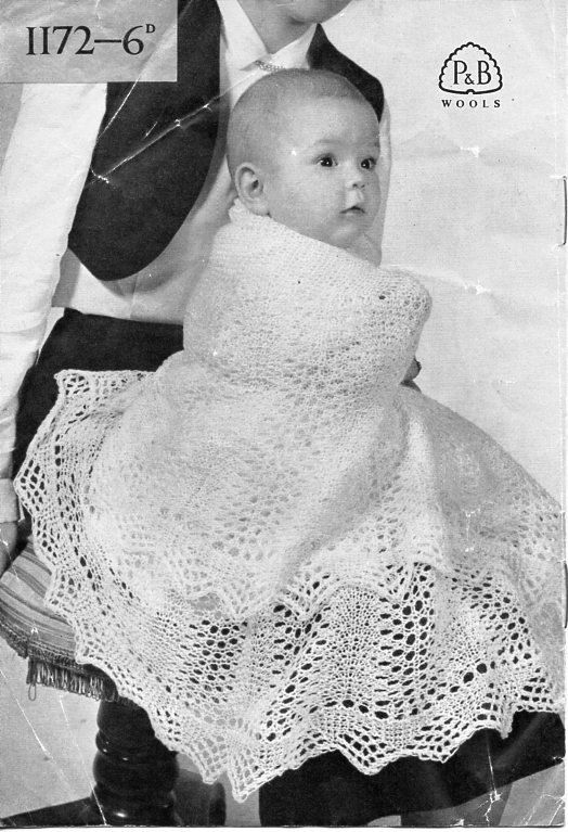 53 best Vintage Baby shawls & blankets knitting Knit Patterns images on P...