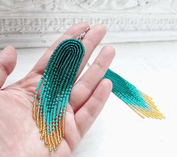 Beaded Tassel Earrings Gray Earrings Statement Earrings Etsy White Tassel Earrings Bridal Jewellery Earrings Etsy Earrings