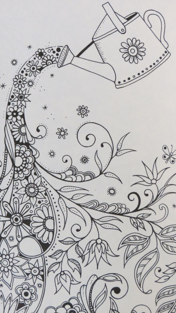 Download Secret Garden | Zentangle drawings, Coloring books, Doodle art