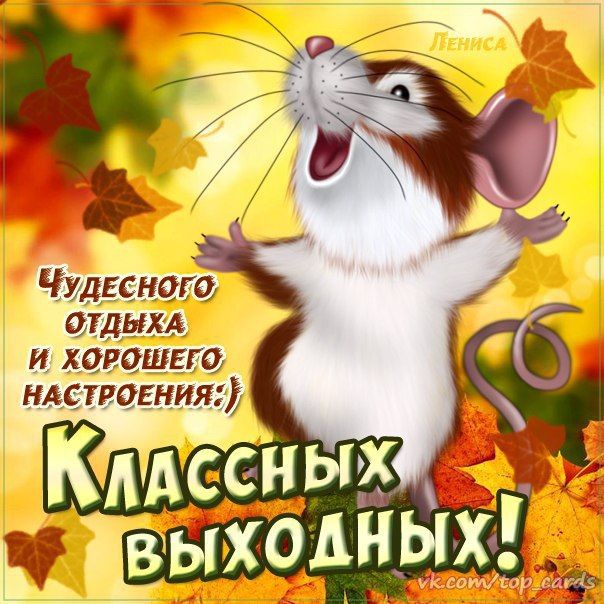 Открытка интересных выходных